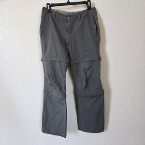 REI Gray Cargo Convertible Pants Durable Straight Leg Size 4P